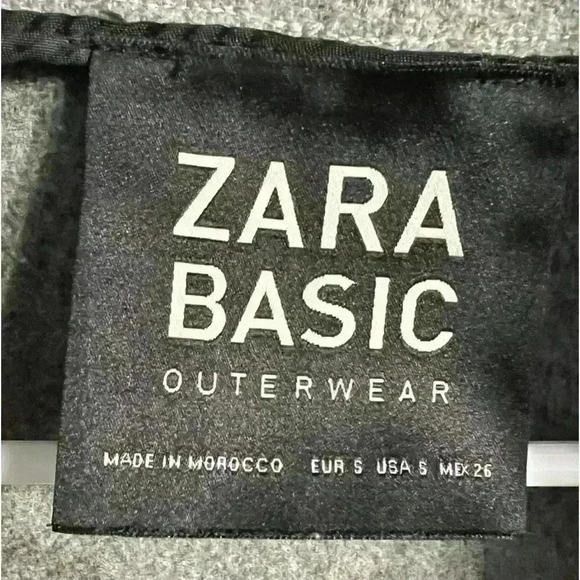 Zara Basics Outerwear Gray Wool Longline Vest Size Small - Picture 3 of 3